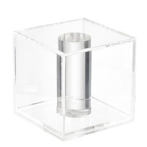 Home Expressions Clear Acrylic Bracelet Cube Box Case Display Storage 4” x 4”